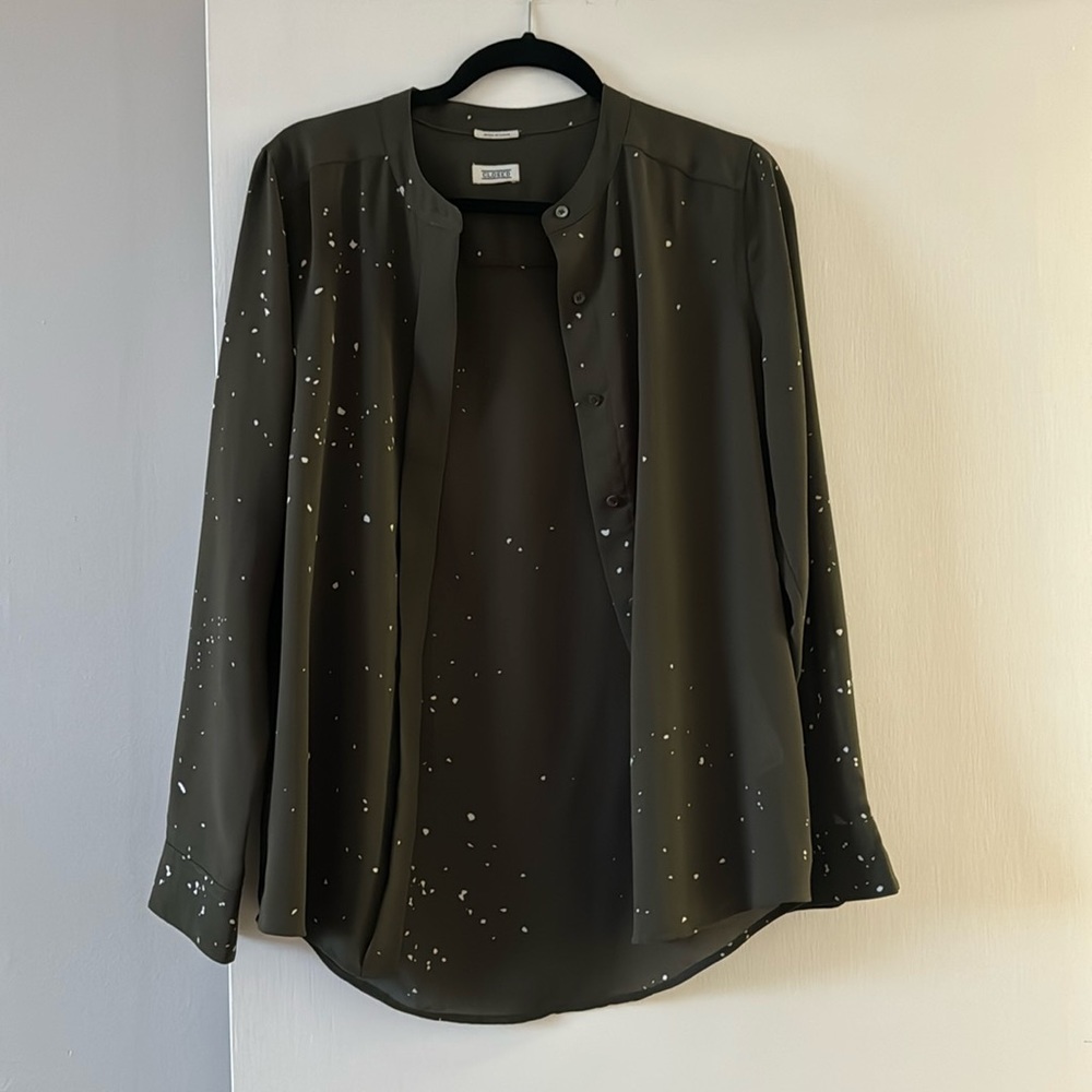 Closed button down top